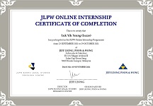Liwei - Certificate of Completion JLPW Online Internship