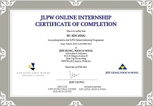 Liwei - Certificate of Completion JLPW Online Internship